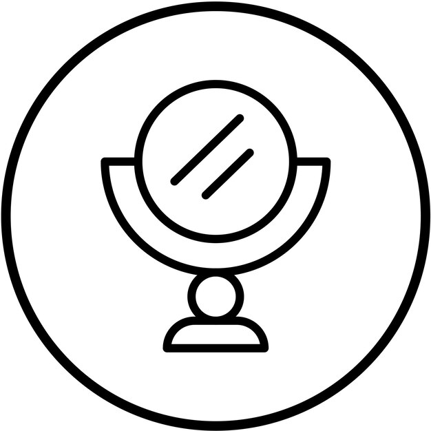 Estilo del icono del espejo de diseño vectorial