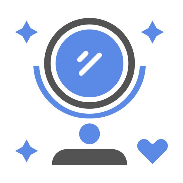 Estilo del icono del espejo de diseño vectorial