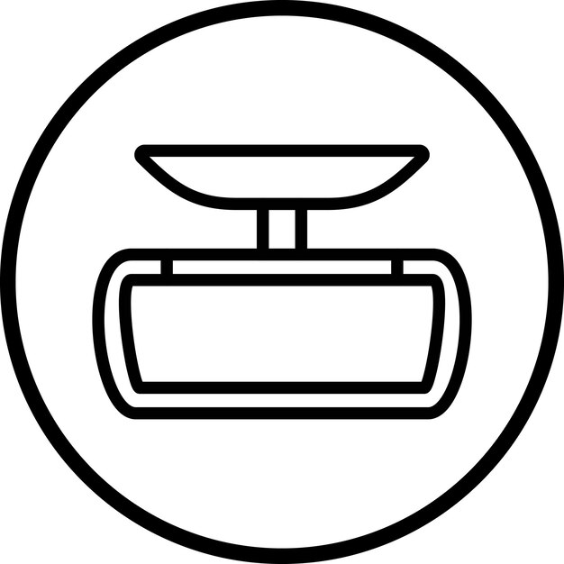 Estilo del icono del espejo retrovisor de diseño vectorial