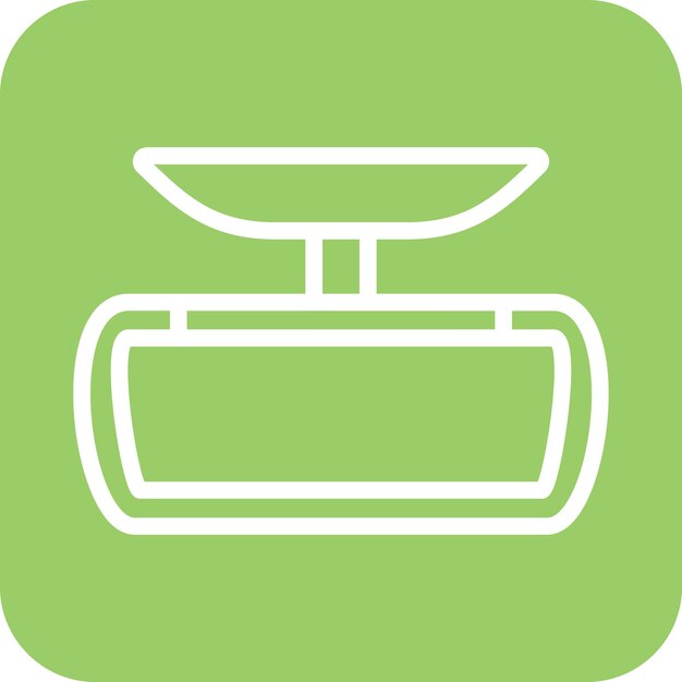Estilo del icono del espejo retrovisor de diseño vectorial
