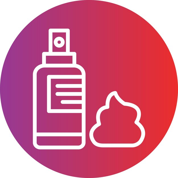 Estilo del icono de la espuma de barbero
