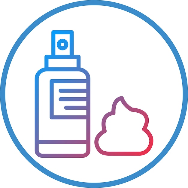 Estilo del icono de la espuma de barbero