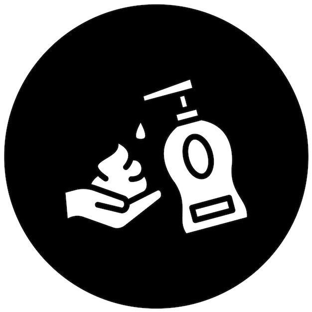 Estilo del icono de la espuma de limpieza de diseño vectorial