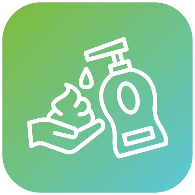 Estilo del icono de la espuma de limpieza de diseño vectorial