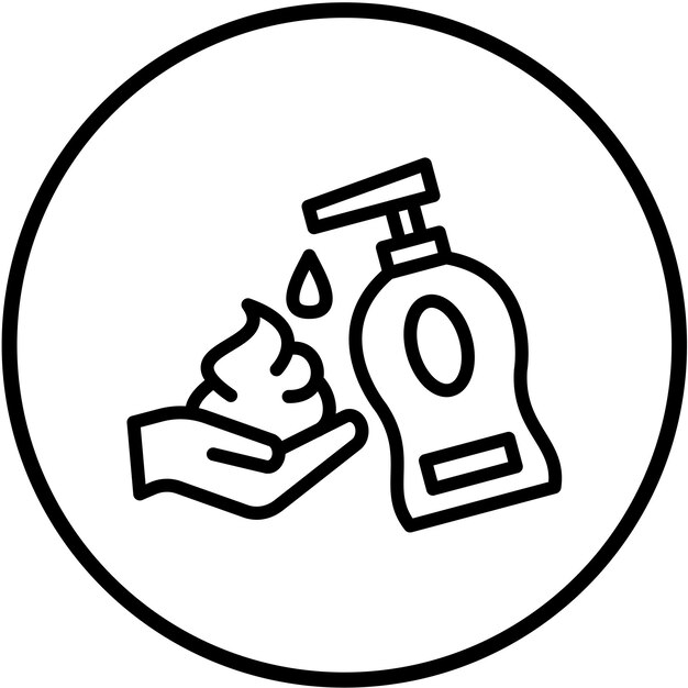 Estilo del icono de la espuma de limpieza de diseño vectorial