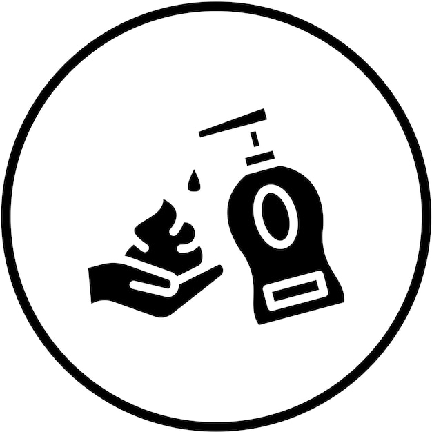 Estilo del icono de la espuma de limpieza de diseño vectorial