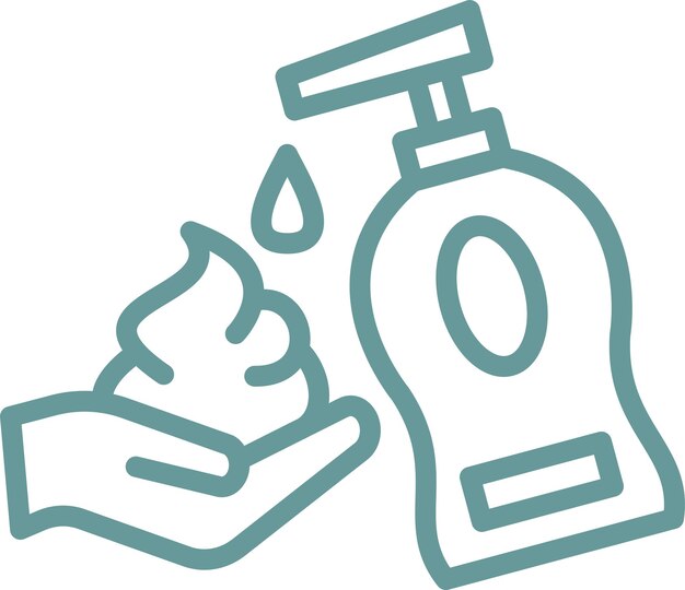 Estilo del icono de la espuma de limpieza de diseño vectorial