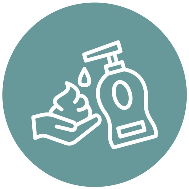 Estilo del icono de la espuma de limpieza de diseño vectorial