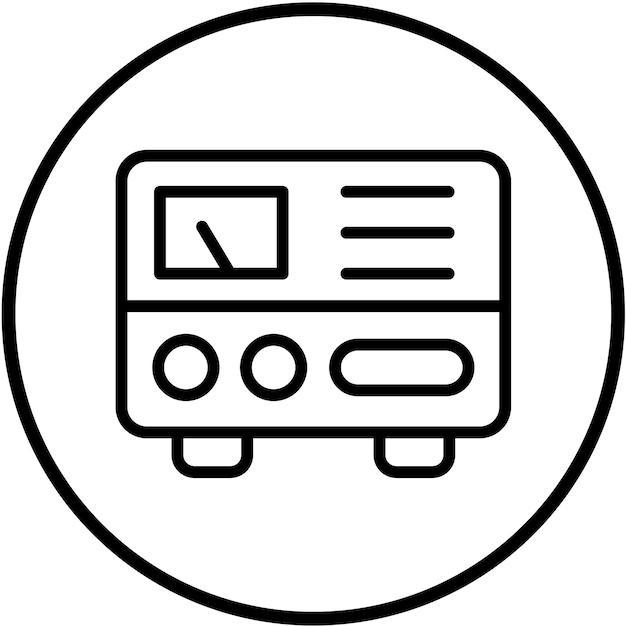 Estilo del icono del estabilizador de tensión de diseño vectorial