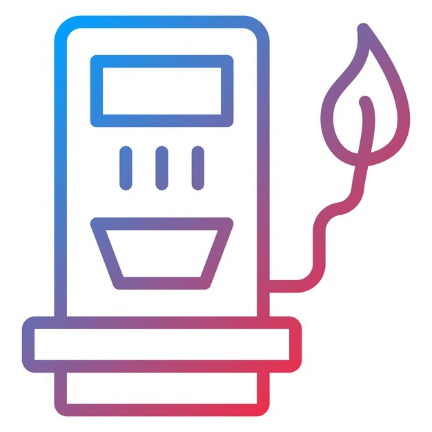 Estilo del icono de la estación de biocombustibles de diseño vectorial