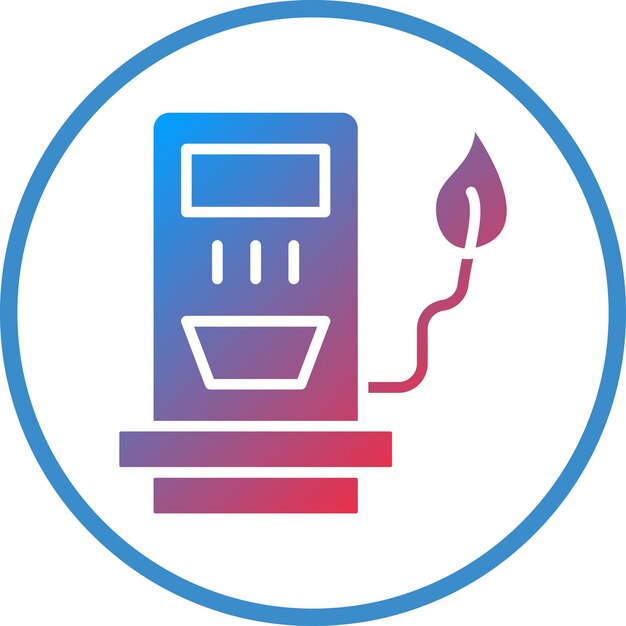 Estilo del icono de la estación de biocombustibles de diseño vectorial