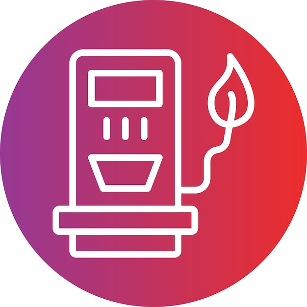 Estilo del icono de la estación de biocombustibles de diseño vectorial