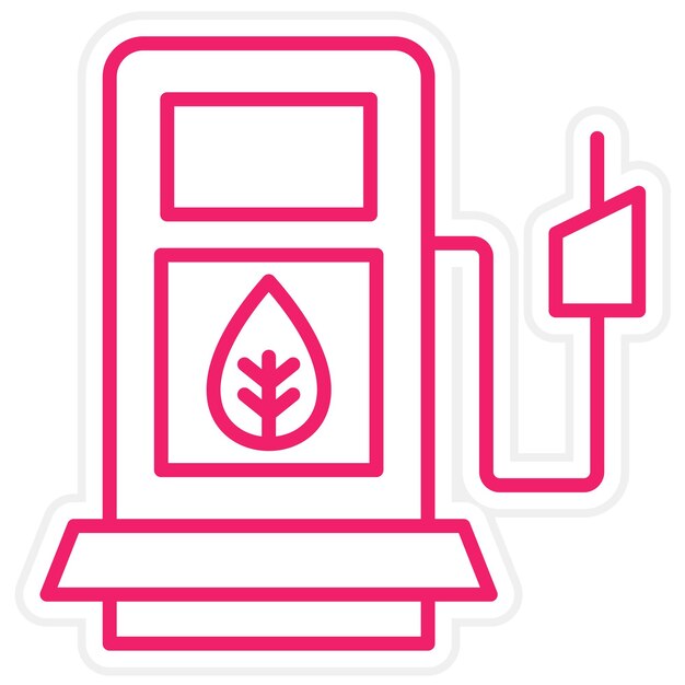 Estilo del icono de la estación de biocombustibles de diseño vectorial