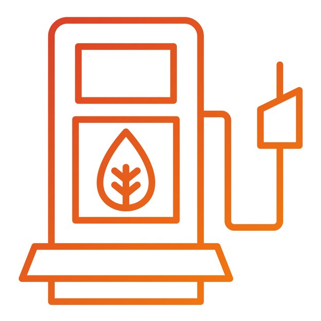 Estilo del icono de la estación de biocombustibles de diseño vectorial