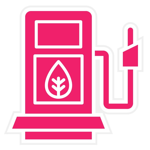 Estilo del icono de la estación de biocombustibles de diseño vectorial
