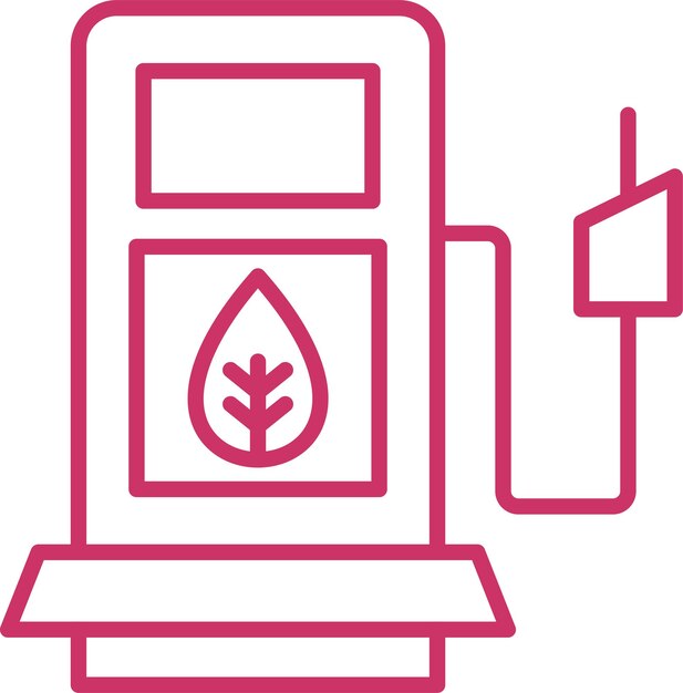 Estilo del icono de la estación de biocombustibles de diseño vectorial