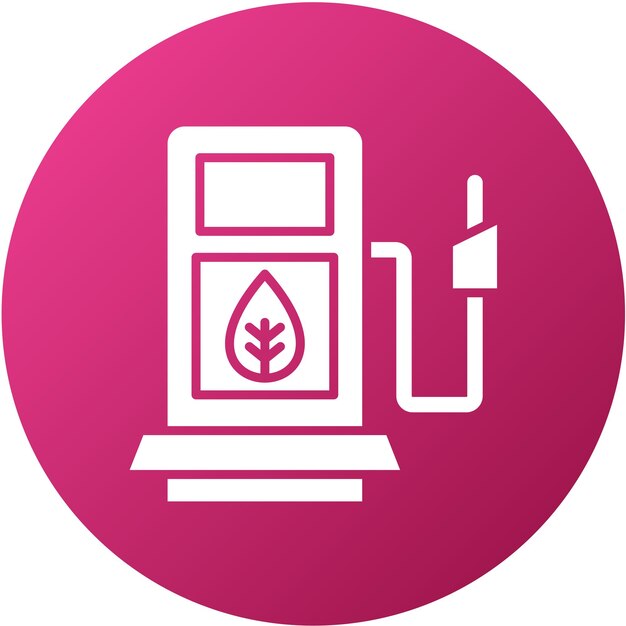 Estilo del icono de la estación de biocombustibles de diseño vectorial