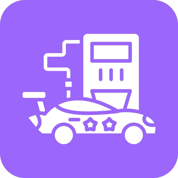 Estilo del icono de la estación de combustible de diseño vectorial