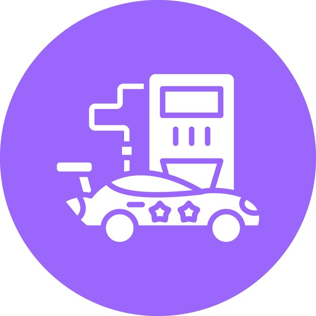 Estilo del icono de la estación de combustible de diseño vectorial