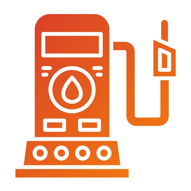 Estilo del icono de la estación de combustible de diseño vectorial