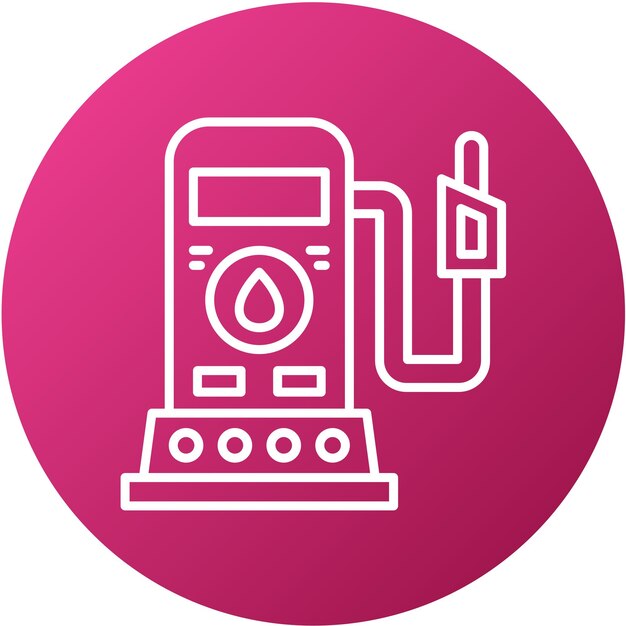 Estilo del icono de la estación de combustible de diseño vectorial