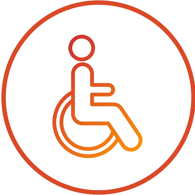 Estilo del icono de estacionamiento con discapacidad de diseño vectorial