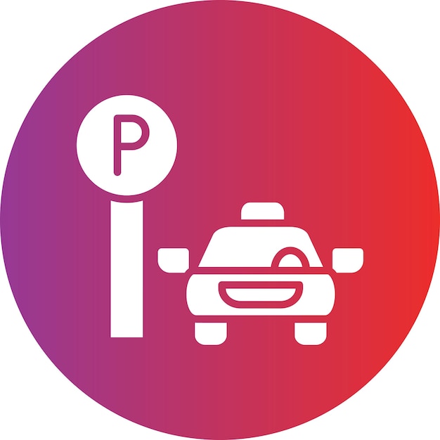 Estilo del icono de estacionamiento de diseño vectorial