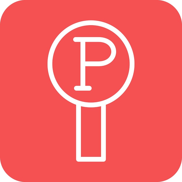 Estilo del icono de estacionamiento de diseño vectorial