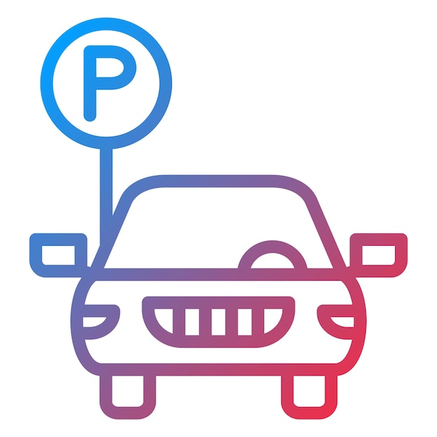 Estilo de icono de estacionamiento de diseño vectorial