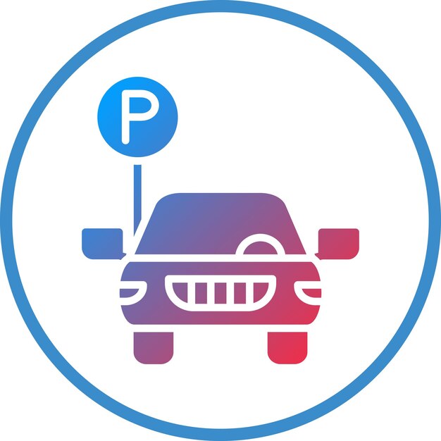 Estilo de icono de estacionamiento de diseño vectorial