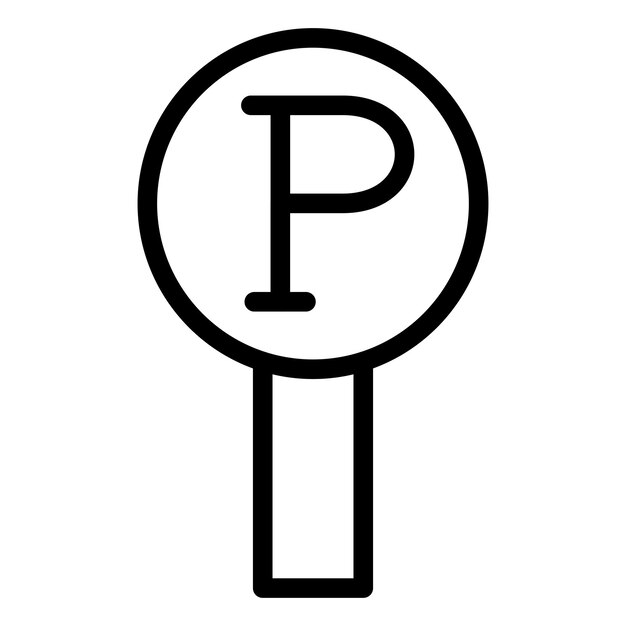 Estilo del icono de estacionamiento de diseño vectorial