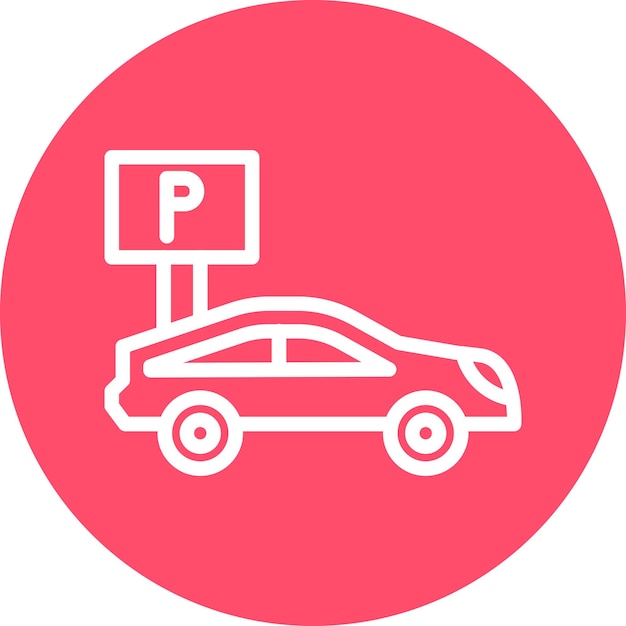 Estilo del icono de estacionamiento de diseño vectorial