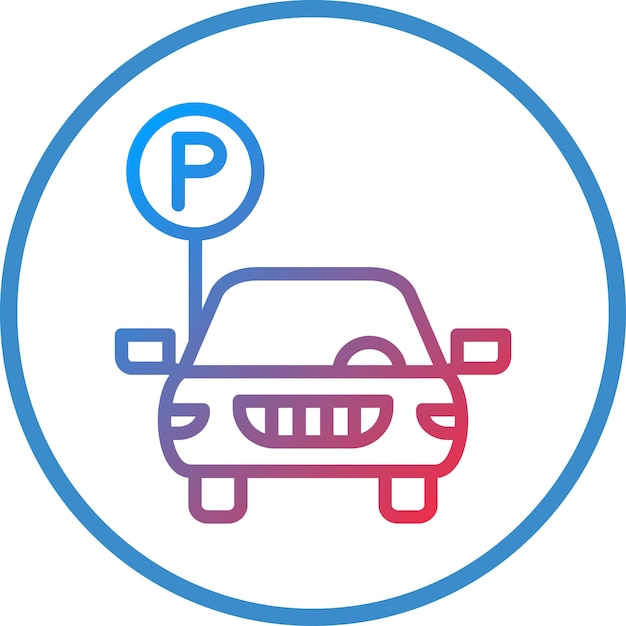 Estilo de icono de estacionamiento de diseño vectorial