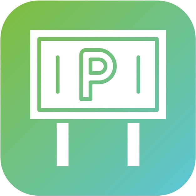 Estilo del icono de estacionamiento de diseño vectorial
