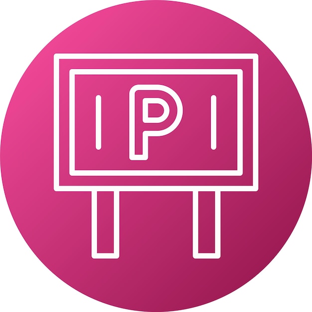Estilo del icono de estacionamiento de diseño vectorial