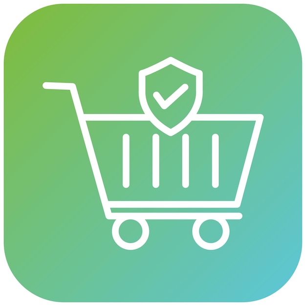 Estilo del icono del estado del carrito de diseño vectorial