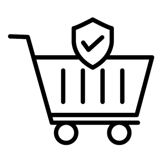 Estilo del icono del estado del carrito de diseño vectorial