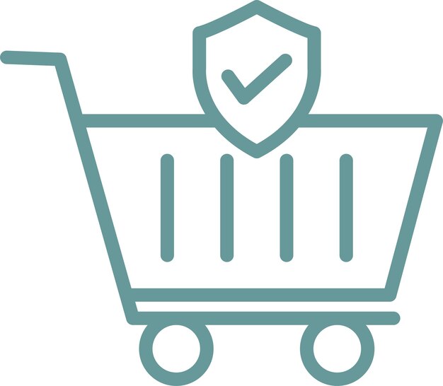 Estilo del icono del estado del carrito de diseño vectorial