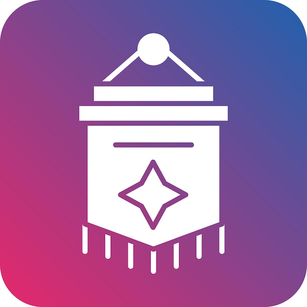Estilo del icono del estandarte de diseño vectorial