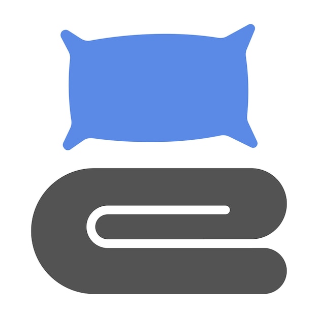 Estilo de icono de estante de colchón de diseño vectorial