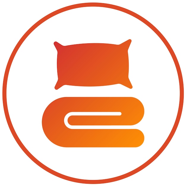Estilo de icono de estante de colchón de diseño vectorial