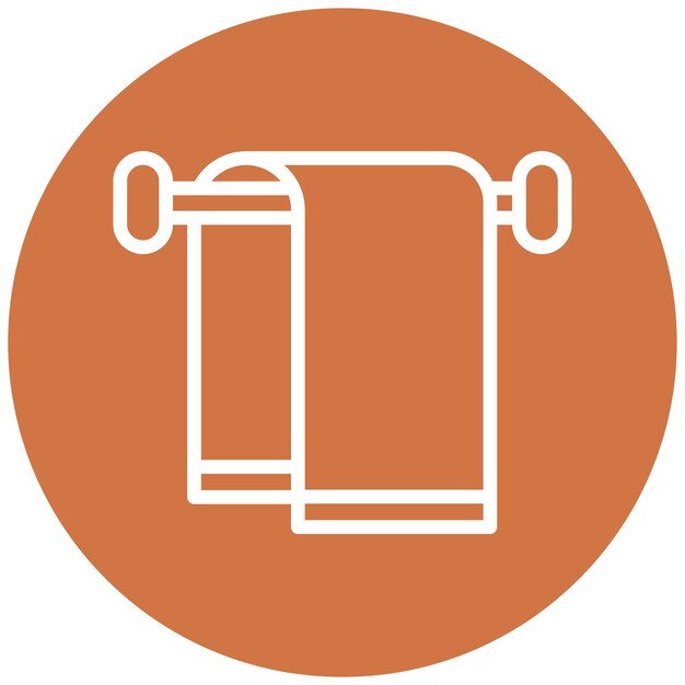 Estilo del icono del estante de toallas de diseño vectorial