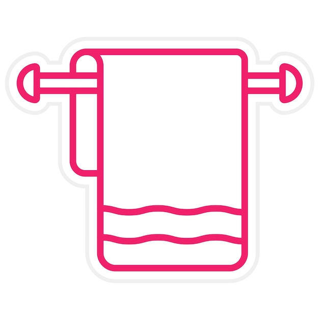 Estilo del icono del estante de toallas de diseño vectorial