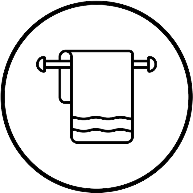 Estilo del icono del estante de toallas de diseño vectorial