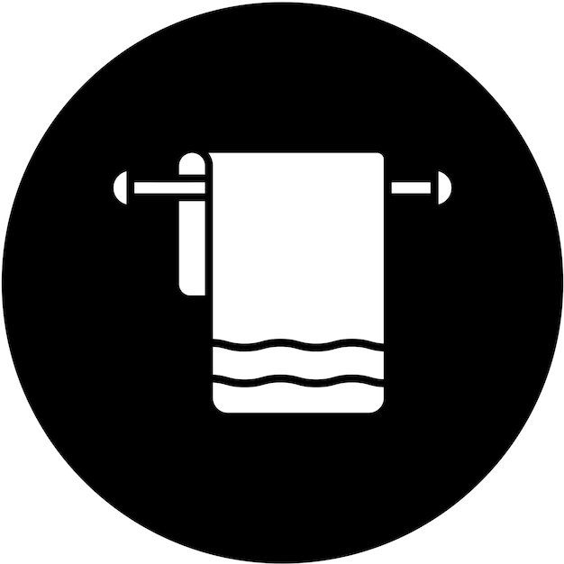 Estilo del icono del estante de toallas de diseño vectorial