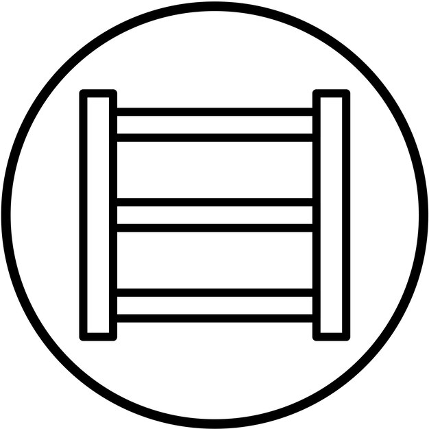 Estilo del icono de la estantería de la biblioteca de diseño vectorial
