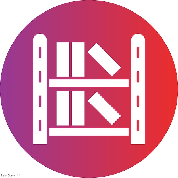 Estilo de icono de estantería de diseño vectorial