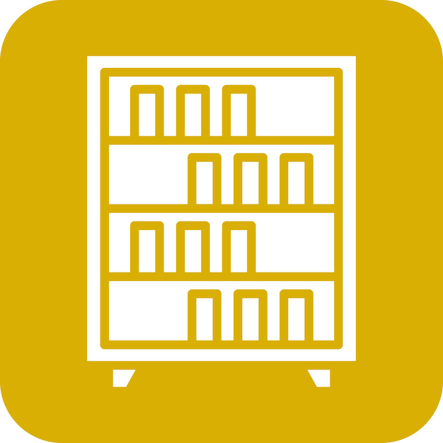 Estilo de icono de estantería de diseño vectorial