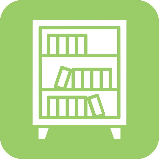 Estilo de icono de estantería de diseño vectorial