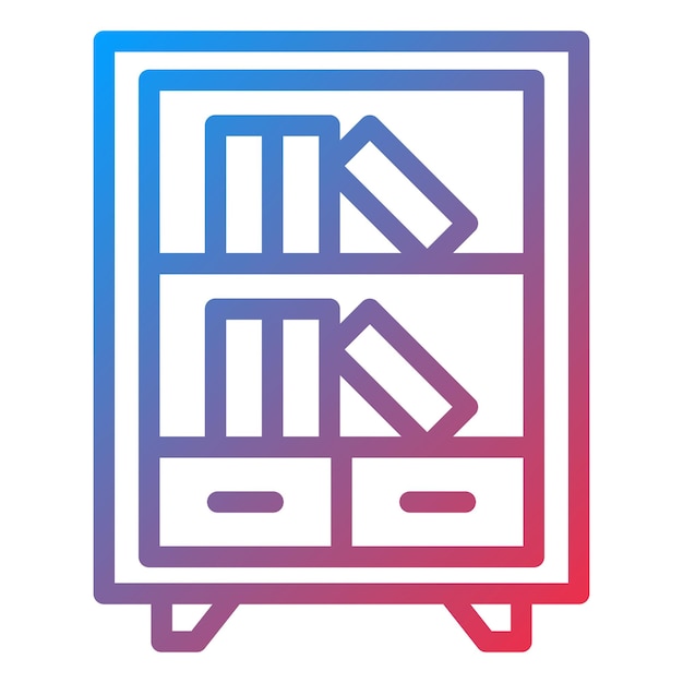 Estilo de icono de estantería de diseño vectorial